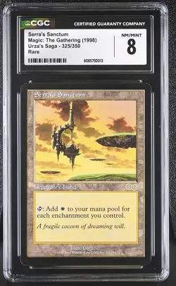 MTG Serra's Sanctum Urza's Saga #325/350 Near Mint CGC 8 - Image 1