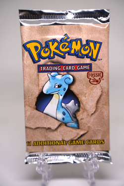 21.04g Pokemon WOTC Fossil Unlimited Booster Pack Vintage Sealed TCG Lapras - Image 2