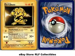 1999 Pokemon, Base Set, #20/102 Electabuzz, Rare - Image 1