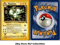 1999 Pokemon, Fossil, #26/62 Magneton, Rare - Image 1