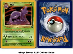 1999 Pokemon, Fossil, #28/62 Muk, Rare - Image 1