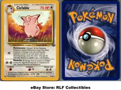1999 Pokemon, Jungle, #17/64 Clefable, Rare - Image 1