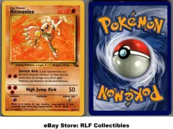 1999 Pokemon, Fossil, #22/62 Hitmonlee, Rare - Image 1