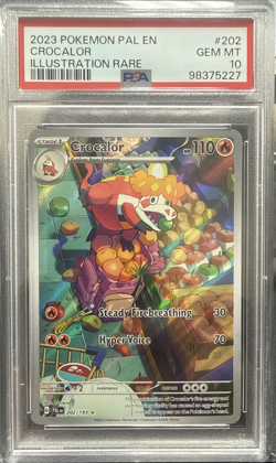 2023 POKEMON PAL EN-PALDEA EVOLVED ILLUSTRATION RARE #202 CROCALOR PSA 10 - Image 1