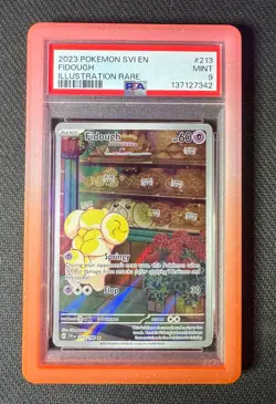Pokemon Fidough 213 Scarlet & Violet Base Set PSA 9 MINT - Image 1