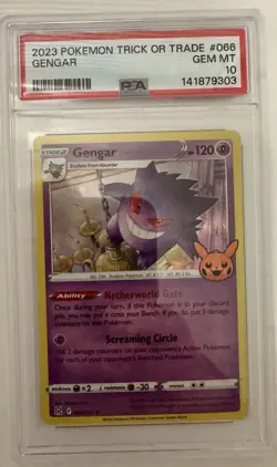 2023 POKEMON TRICK OR TRADE #066 GENGAR PSA 10 - Image 1