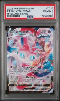 2022 Pokemon Brilliant Stars Sylveon Vmax #TG15 Full Art PSA 10 - Image 1
