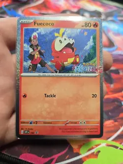 Fuecoco SVP 192 Black Star Promo Pokemon Horizons Stamp Pokemon TCG Stamped - Image 1
