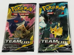 Lot of (2) Pokemon TCG Sun & Moon Team Up Booster Packs SEALED - Image 1