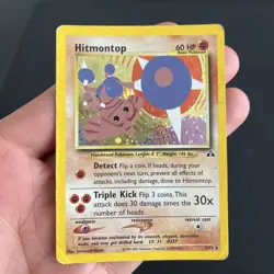 Pokemon TCG Hitmontop Neo Discovery Holo Card 3/75 Unlimited Rare - Image 1
