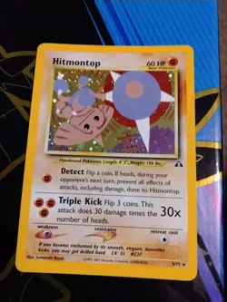 Pokemon TCG Hitmontop Neo Discovery Holo Rare Card 3/75 - Image 1