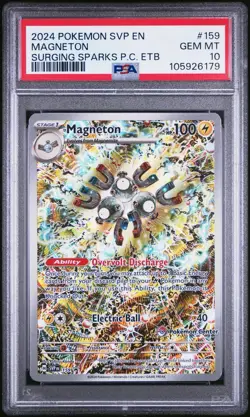 PSA 10 GEM MINT Magneton 159 Surging Sparks Pokemon Center Exclusive ETB Promo - Image 1