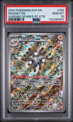 PSA 10 2024 Pokemon Magneton Surging Sparks Pokemon Center ETB Promo SVP EN 159 - Image 1