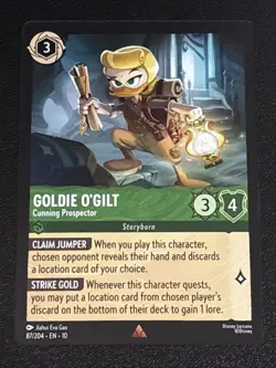 Disney Lorcana Whispers in the Well Goldie O'Gilt-Cunning Prospector 87/204 NM R - Image 1