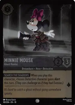Minnie Mouse Ghost Hunter Foil 181/204 Whispers in the Well Disney Lorcana - Image 1