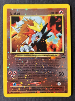Pokemon Entei WOTC Black Star Promo 34 Reverse Holo (LP - EXCELLENT) - Image 1