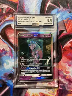 Pokemon TCG Mewtwo GX Secret Rare Shining Legends 76/73 Full Art Card - Image 1
