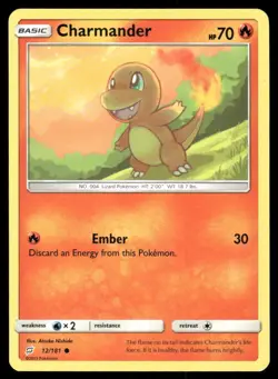 Pokemon Cards Charmander 12/181 Team Up Sun & Moon Common NM - Image 1