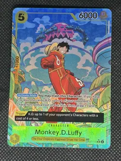 One Piece Monkey D Luffy OP07-109 SR Treasure Rare Alt Art English Edition - Image 1