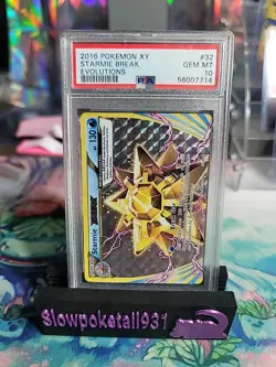 2016 Pokemon XY Starmie Break Evolutions PSA 10 - Image 1