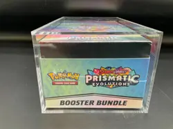 Pokemon TCG Prismatic Evolutions Booster Bundle Display SEALED w/Acrylic Case - Image 5