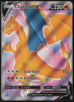 CHARIZARD V SWSH050 PROMO SWSH BLACK STAR POKEMON - Image 1