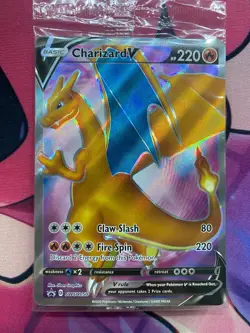 Charizard V SWSH050 Promo SWSH Black Star Pokemon Near Mint Pokemon Card - Image 1