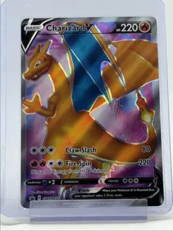 CHARIZARD V 2020 POKEMON SWSH BLACK STAR PROMO HOLO D #SWSH050 Q5404 - Image 1