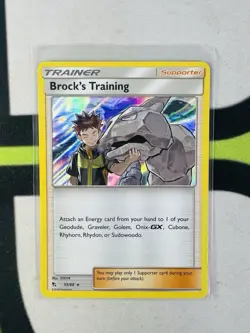 Brock’s Training 55/68 - Holo - Hidden Fates Pokemon Card - Image 1