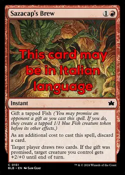 MTG SAZACAP's BREW FOIL EXC - INFUSO DI SAZACAP 151 - BLB - MAGIC - Image 1
