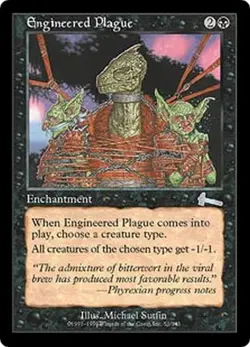 RUSH ENGLISH Heritage d'Urza Engineered Plague [Played] MTG ULG - Image 1