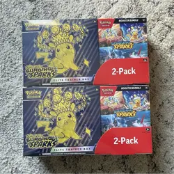 Pokemon TCG Scarlet & Violet Surging Sparks Elite Trainer & Booster 2-Pack - Image 1