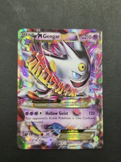 Pokemon M Gengar EX Mega Black Star Promos Holo Rare Card XY166 - Image 1