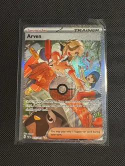 Arven 235/091 Special Illustration Rare Paldean Fates Pokemon NM - Image 1