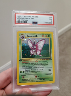 Pokemon 1999 1st Edition Jungle Venomoth Holo ✨ 13/64 PSA 7 Near Mint!! - Image 1