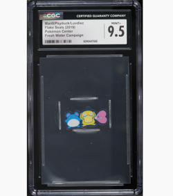 2019 Pokemon Center Flake Seals Water Campaign Marill Psyduck Luvdisc CGC 9.5 - Image 3