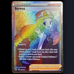 Serena 207/195 Holo Full Art Rainbow Secret Rare Silver Tempest Pokemon TCG NM - Image 1
