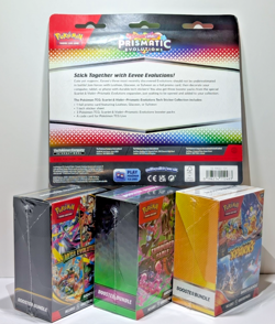Pokemon Lot: 3 Booster Bundles (Mega, Surging, Fable) + 1 Prismatic Tech Sticker - Image 3