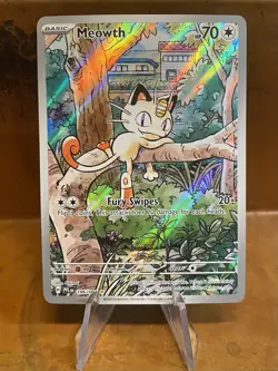 Pokemon TCG Meowth 106/094 Phantasmal Flames Full Art Illustration Rare NM/MINT - Image 1