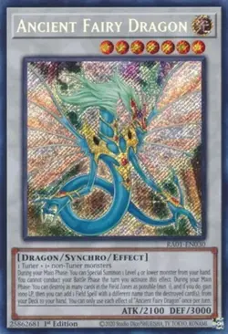 Yugioh! Ancient Fairy Dragon - RA01-EN030 - Secret Rare - 1st Edition Near Mint, - Image 1
