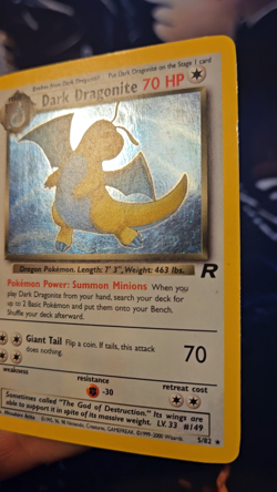 Dark Dragonite 5/82 Holo Rare Team Rocket Vintage Card WOTC Pokemon TCG - Image 2