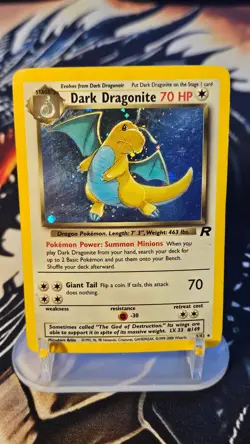 Dark Dragonite 5/82 Holo Rare Team Rocket Vintage Card WOTC Pokemon TCG - Image 3
