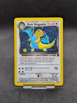 Dark Dragonite 5/82 Team Rocket Set Holo Rare Pokemon Card WOTC Played - Image 1