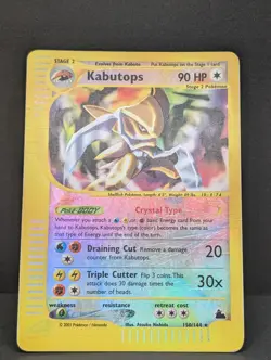 Kabutops Crystal 150/144 Skyridge Reverse Holo Ultra Secret Rare Pokemon TCG HP - Image 3