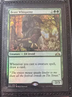 MTG Beast Whisperer Guilds of Ravnica 123/259 Foil Rare NM - Image 1