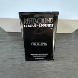 Riftbound Origins Nexus Night Pack Sealed English 3-Card Pack sealed promo - Image 1