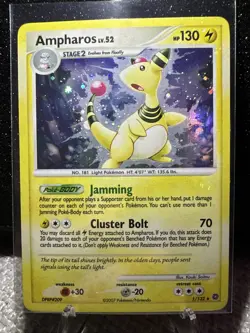 Pokemon TCG Ampharos Holo Rare Card 1/132 Secret Wonders - Image 1
