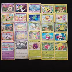 25 Floral Botanical Style Pokemon Cards Mix Lot TCG Like New No Doubles - Image 4