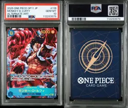 2025 PSA 10 Monkey D Luffy OP11-118 ONE PIECE Card Japanese Set of 2 - Image 4