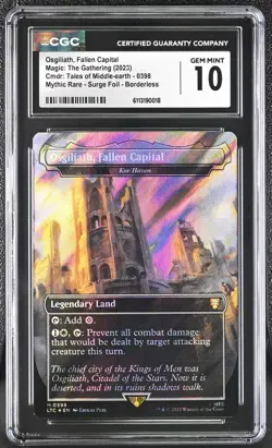 MTG Tales of Middle Earth LOTR Osgiliath, Fallen Capital Surge Foil 0398 CGC 10 - Image 1